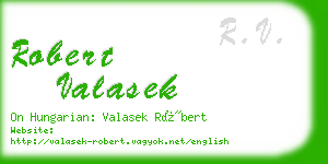 robert valasek business card